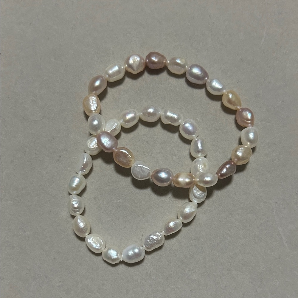 Natural Pearl Bracelet Set